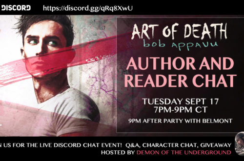 Art of Death Author and Reader Chat Tuesday September 17 from 7pm to 9pm Central Time